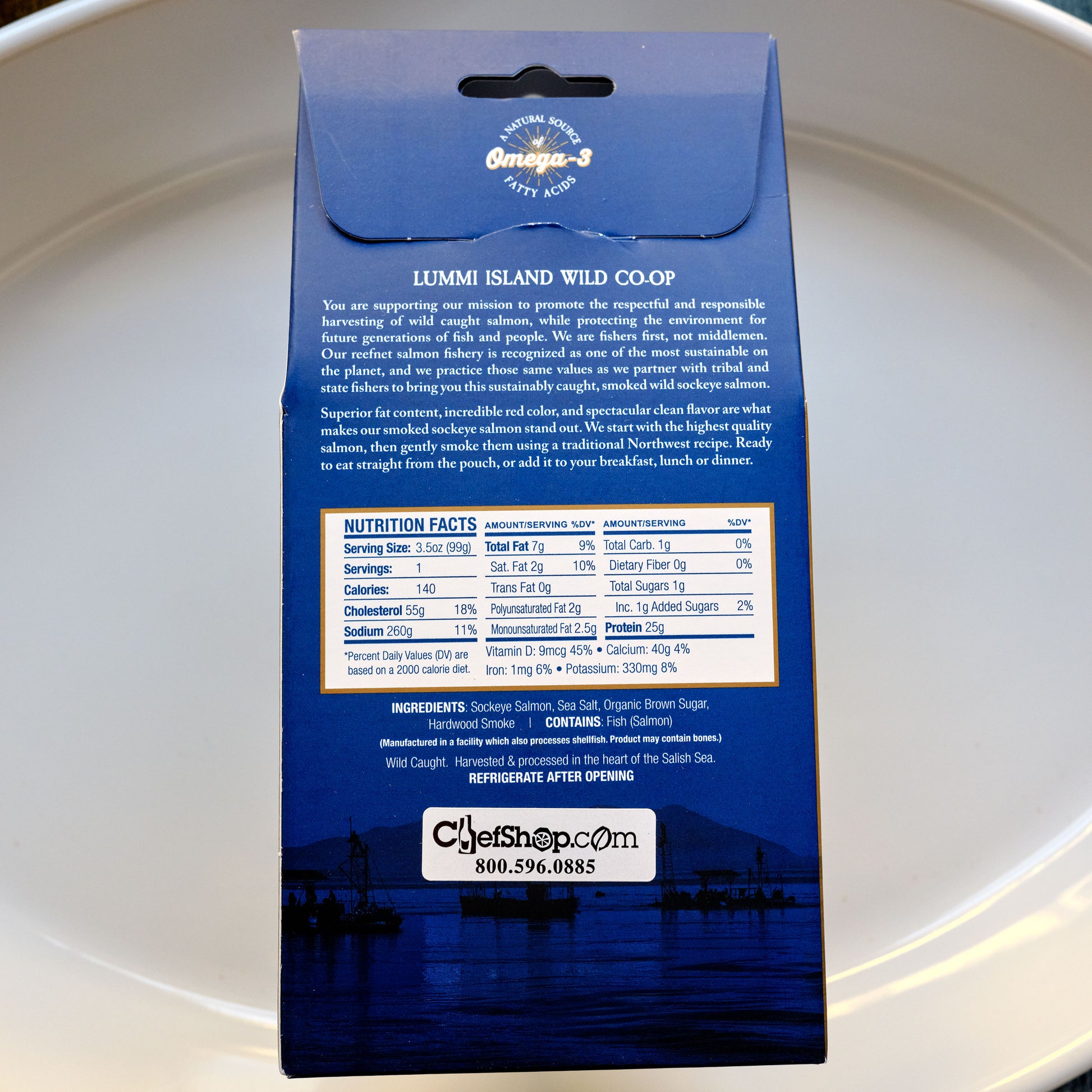 Lummi Island Wild Smoked Sockeye Salmon - Nutrition facts