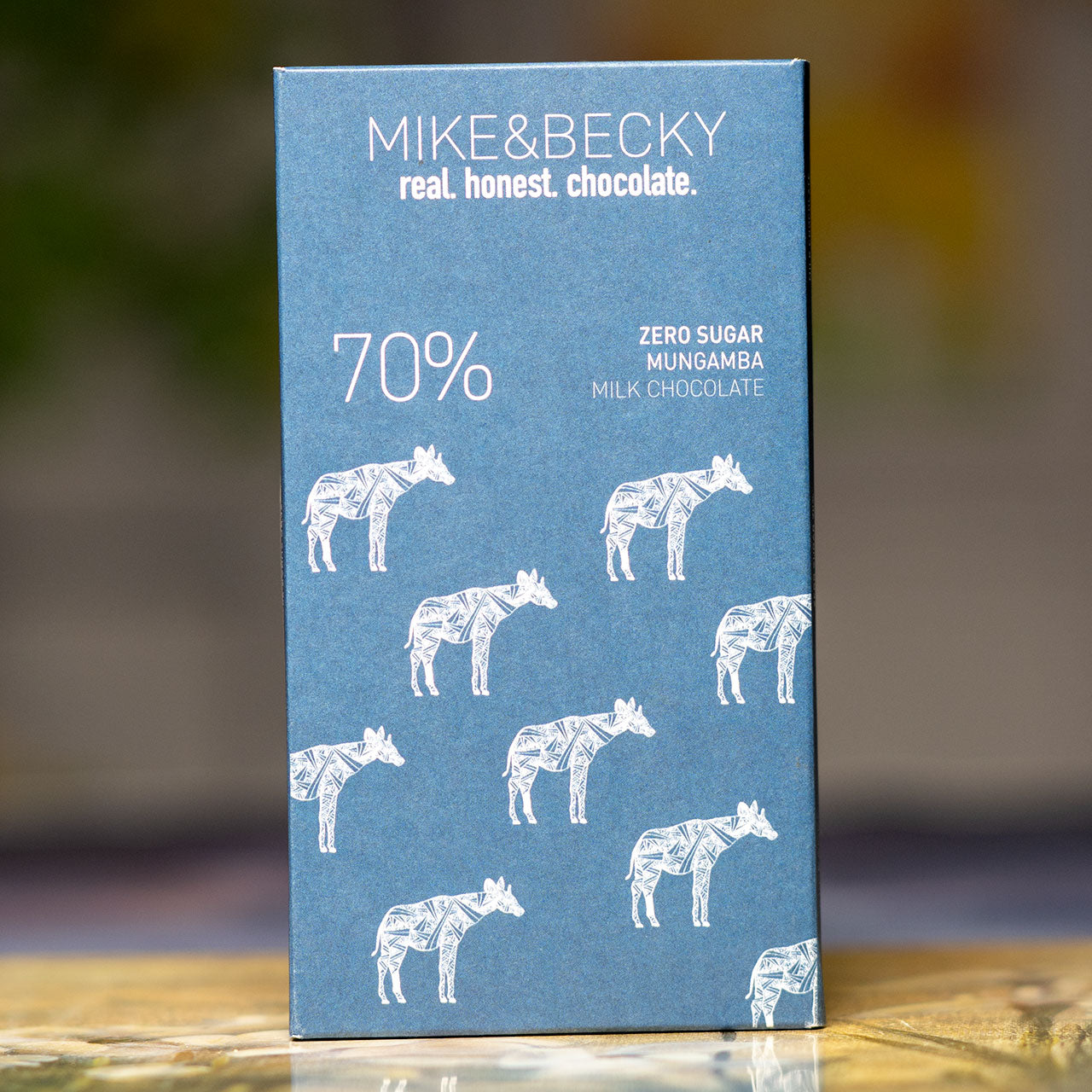 Mike & Becky Organic 70% Zero Sugar Mungamba Milk Chocolate Bar