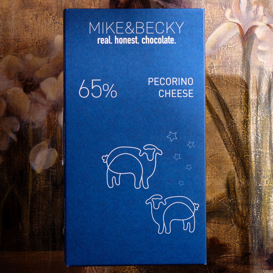 Mike & Becky Pecorino Cheese 65% Dark Organic Chocolate