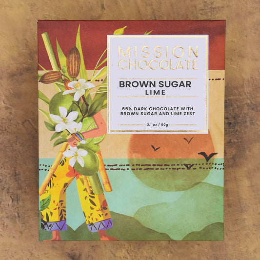 MISSION Brown Sugar and Lime 65% Dark Chocolate Bar