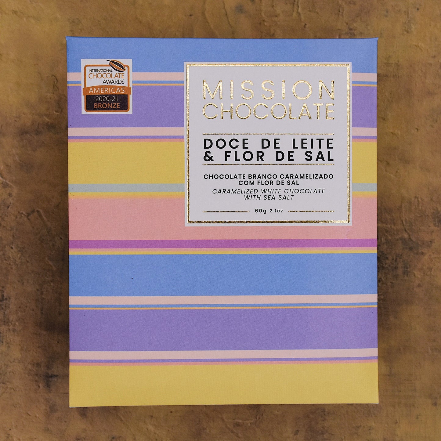 MISSION Chocolate Dulce De Leche with Flor de Sal Caramelized White Chocolate Bar