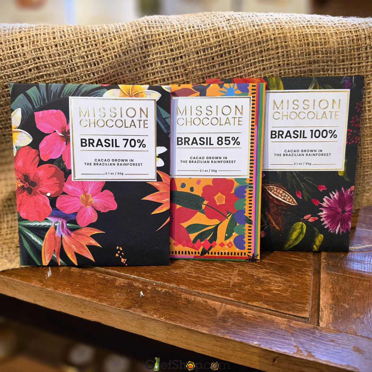 Mission Chocolate 3-Bar High-Percentage Dark Chocolate Bar Bundle