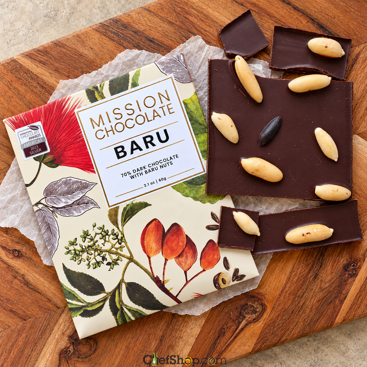 Mission 70% Dark Chocolate Bar with Baru Nuts