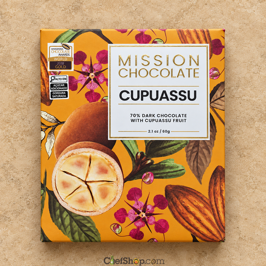 Mission Chocolate 70% Dark Chocolate Bar with Candied Cupuaçu