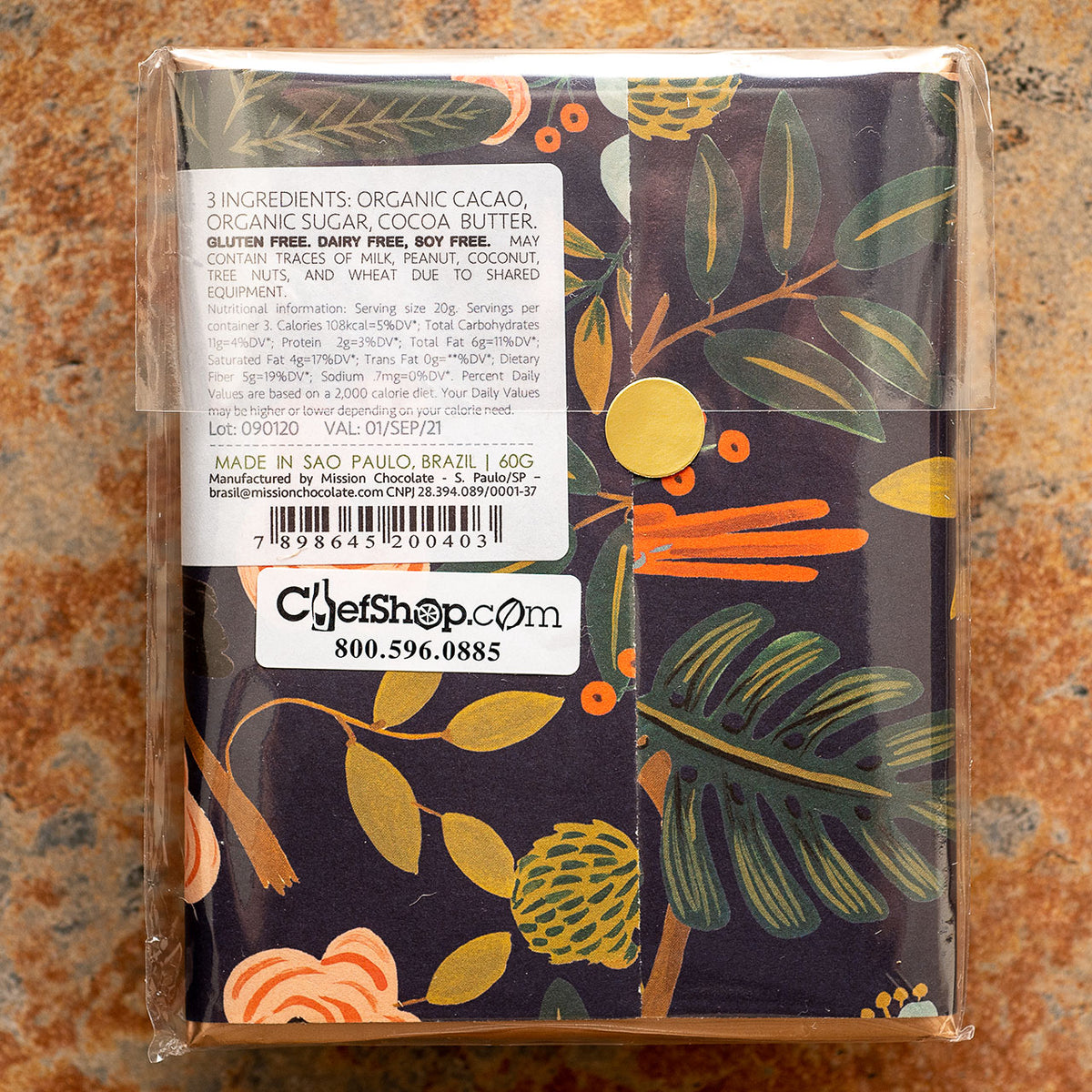 MISSION Chocolate Brazil 70-Percent Dark Chocolate Bar