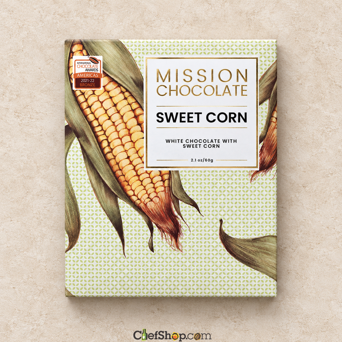 Mission Chocolate Pamonha White Bar with Sweet Corn