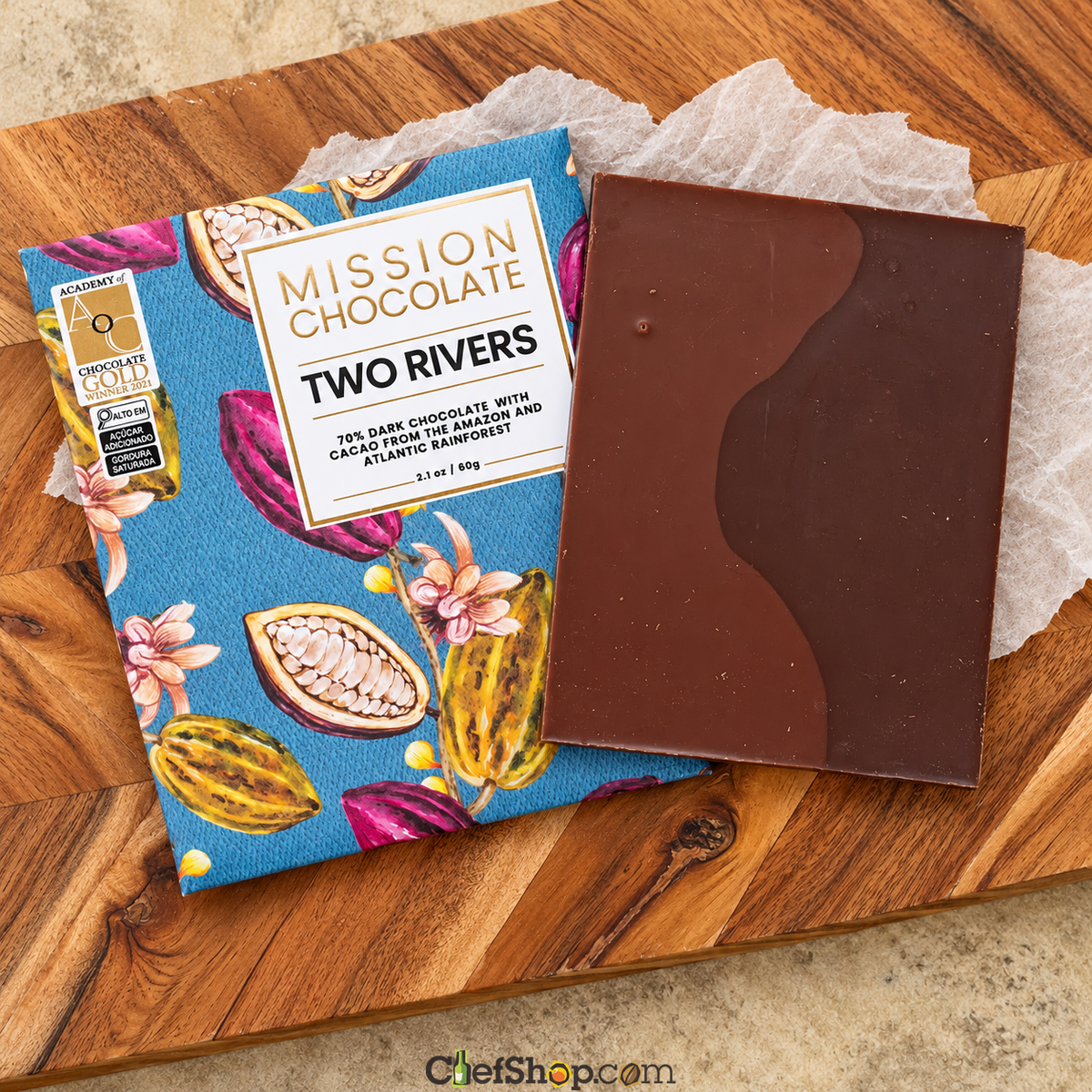 Mission Chocolate 70% Two Rivers Dark Chocolate Bar