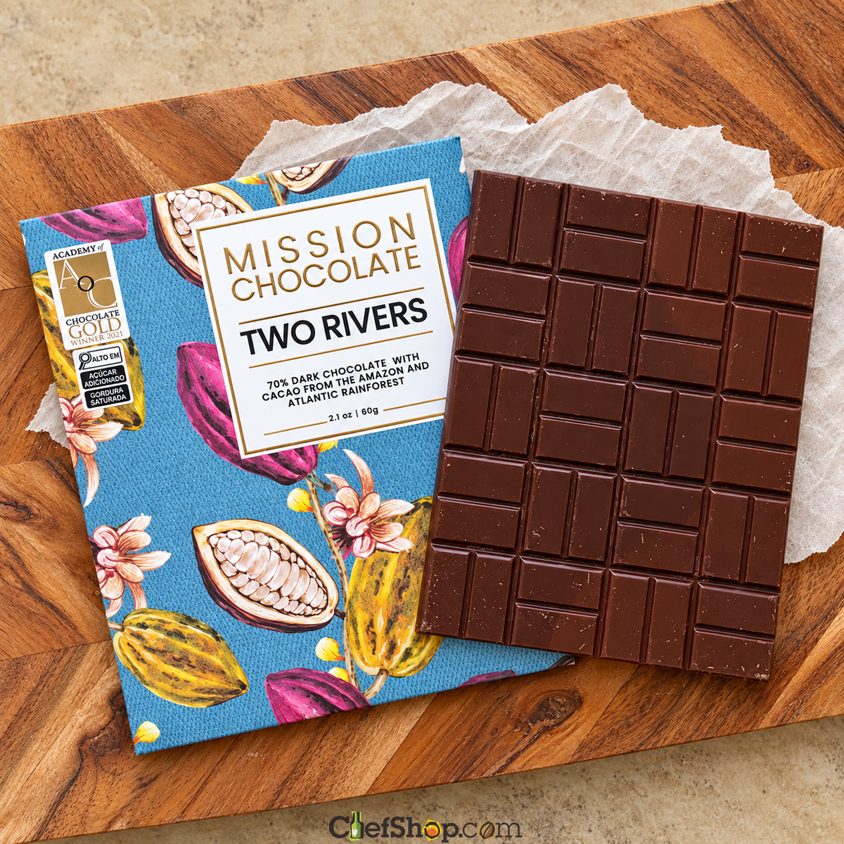 Mission Chocolate 70% Two Rivers Dark Chocolate Bar