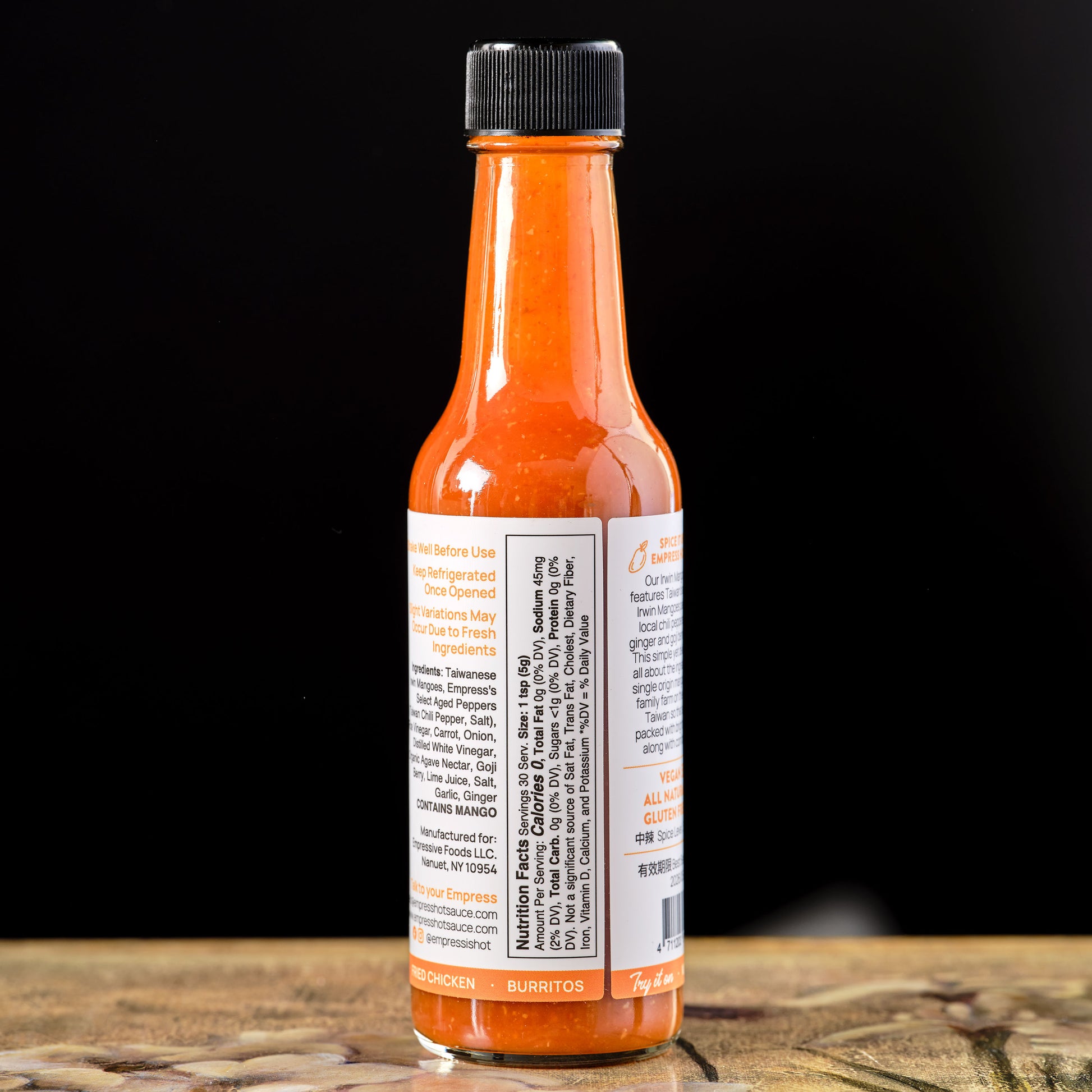 Empress Irwin Mango Hot Sauce Nutrition Facts