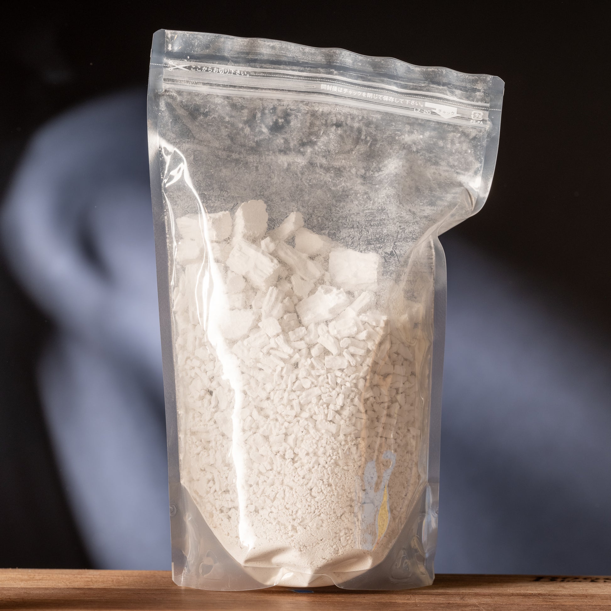 Clear bag of arrowroot