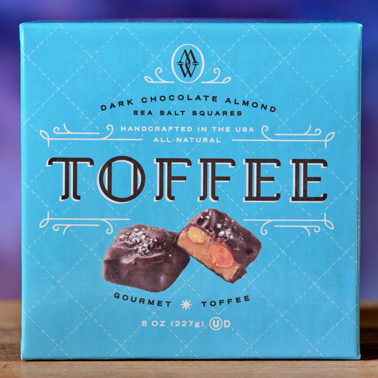 Mrs Weinstein's Dark Chocolate Almond Sea Salt Toffee Squares