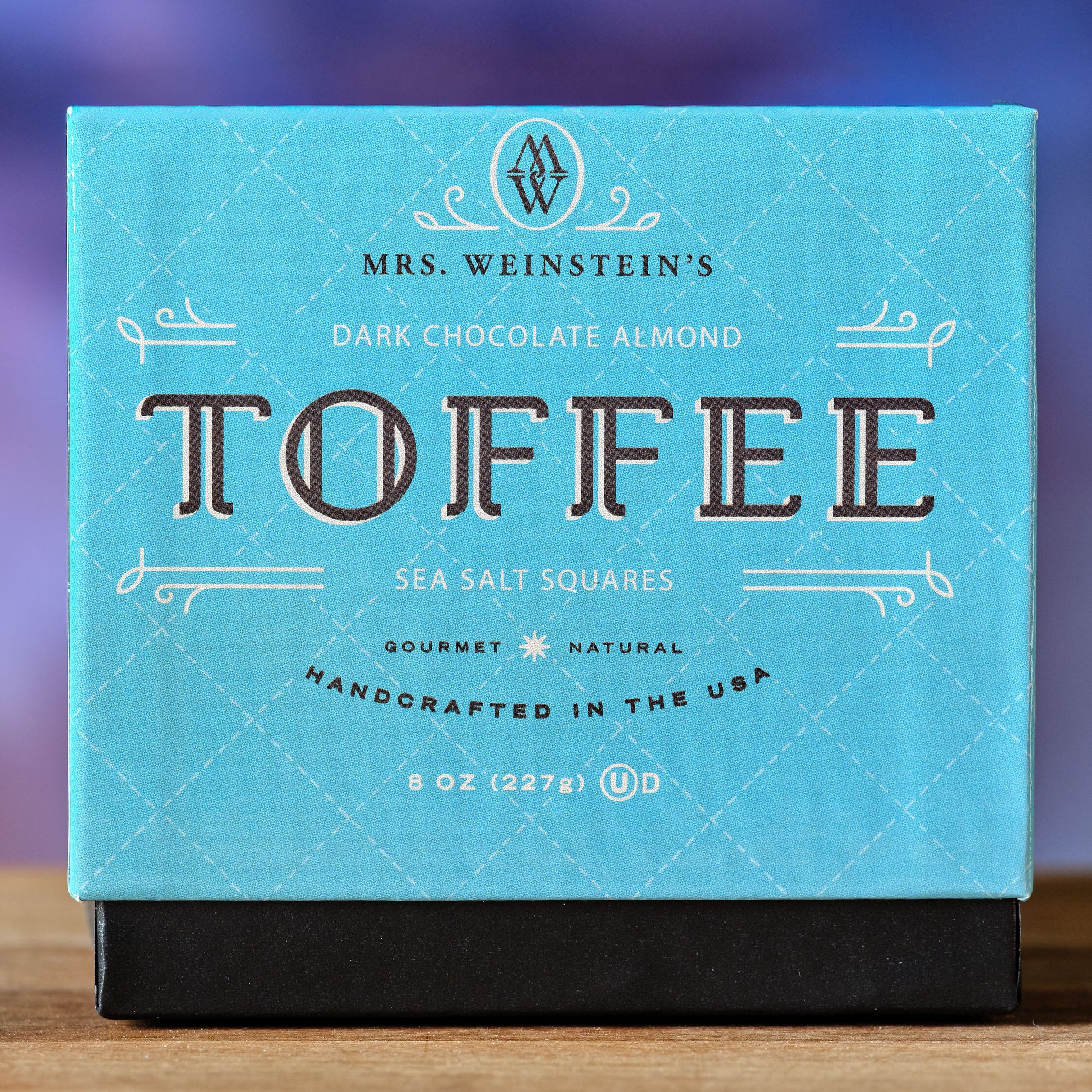 Mrs Weinstein's Dark Chocolate Almond Sea Salt Toffee Squares 8 oz