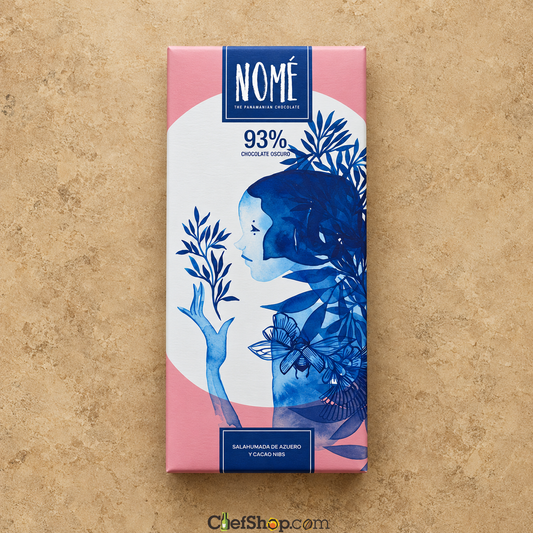 Nomé Chocolate 93% Dark Chocolate Bar with Sea Salt and Nibs