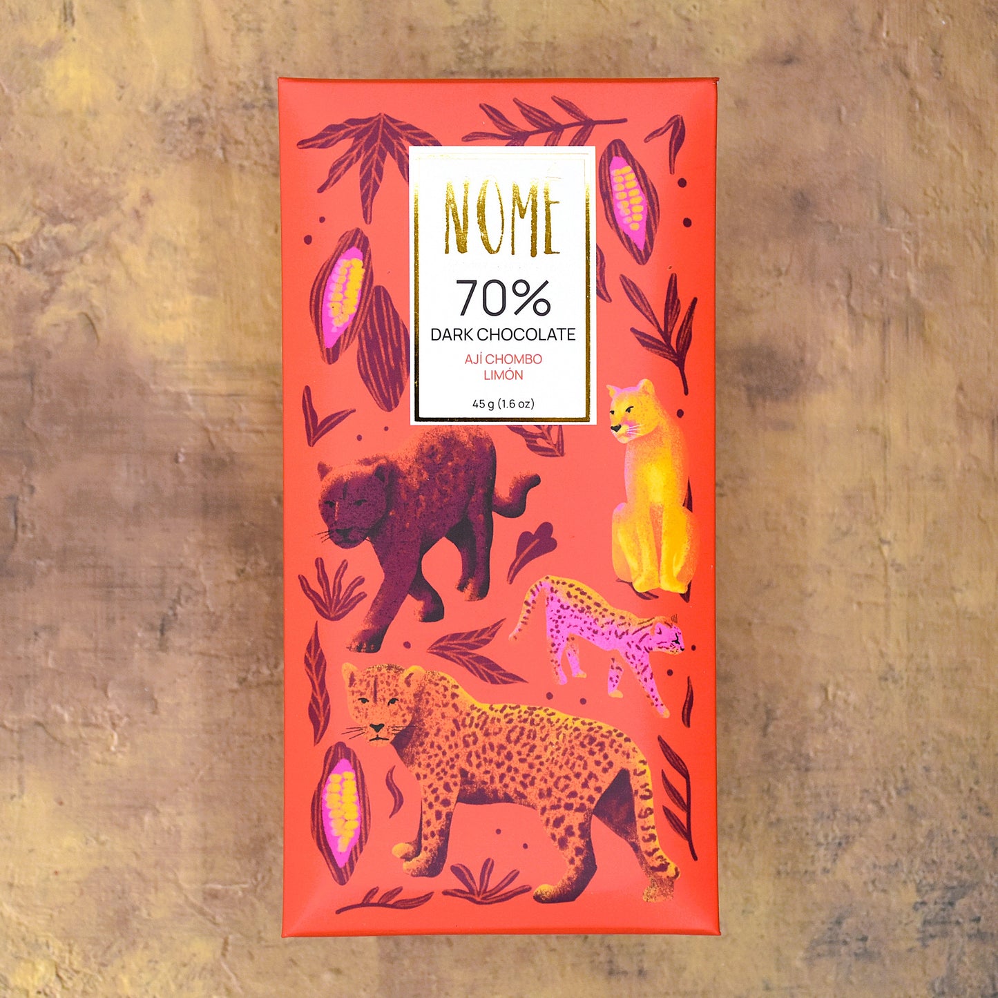 Nomé 70% Dark Chocolate Bar with Red Chili and Lemon