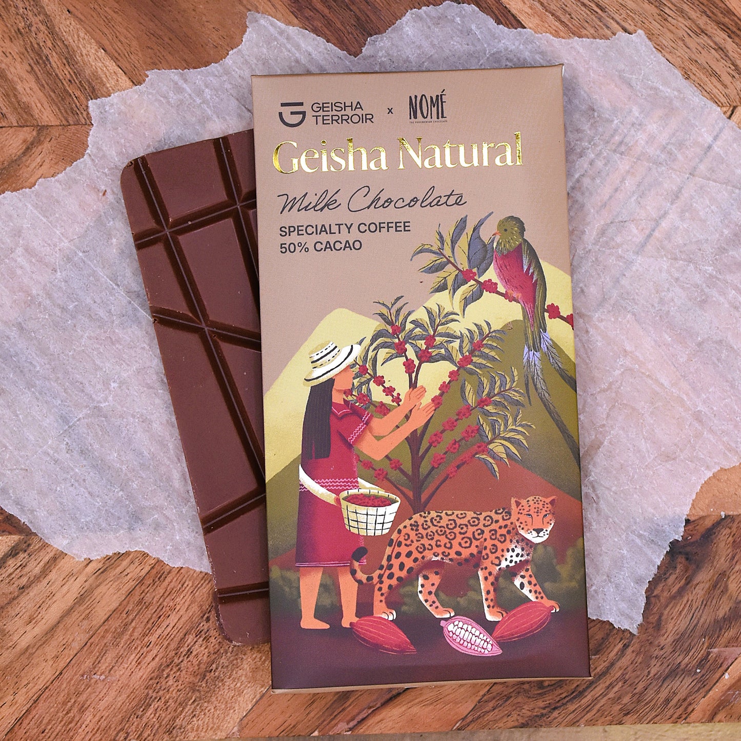 Nomé 50% Milk Chocolate Bar with Natural Geisha Coffee