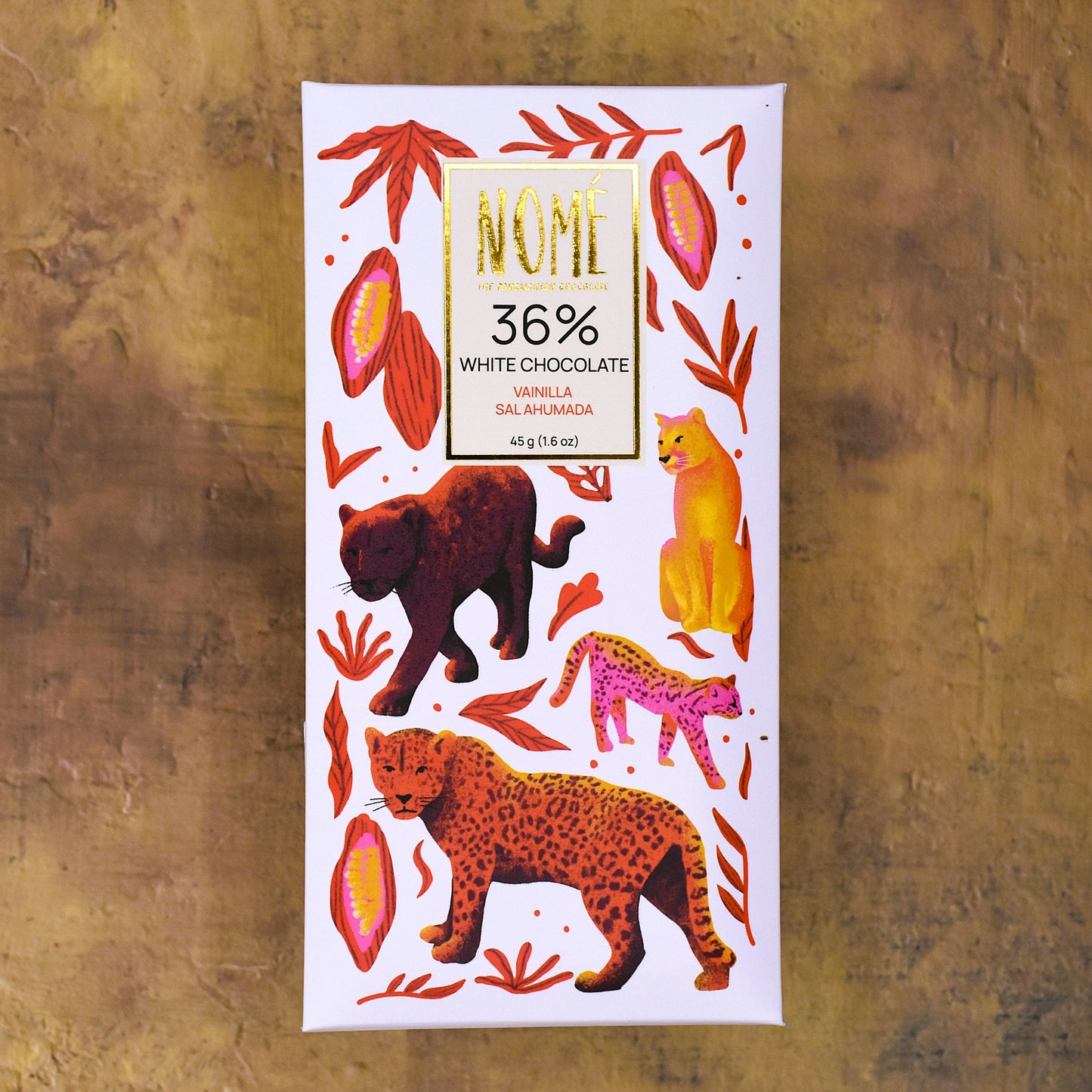 Nomé White Chocolate Bar with Smoked Sea Salt and Vanilla