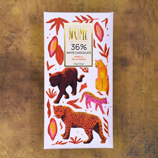 Nomé White Chocolate Bar with Smoked Sea Salt and Vanilla