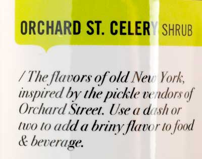 Bittermens Orchard Street Celery Shrub Bitters