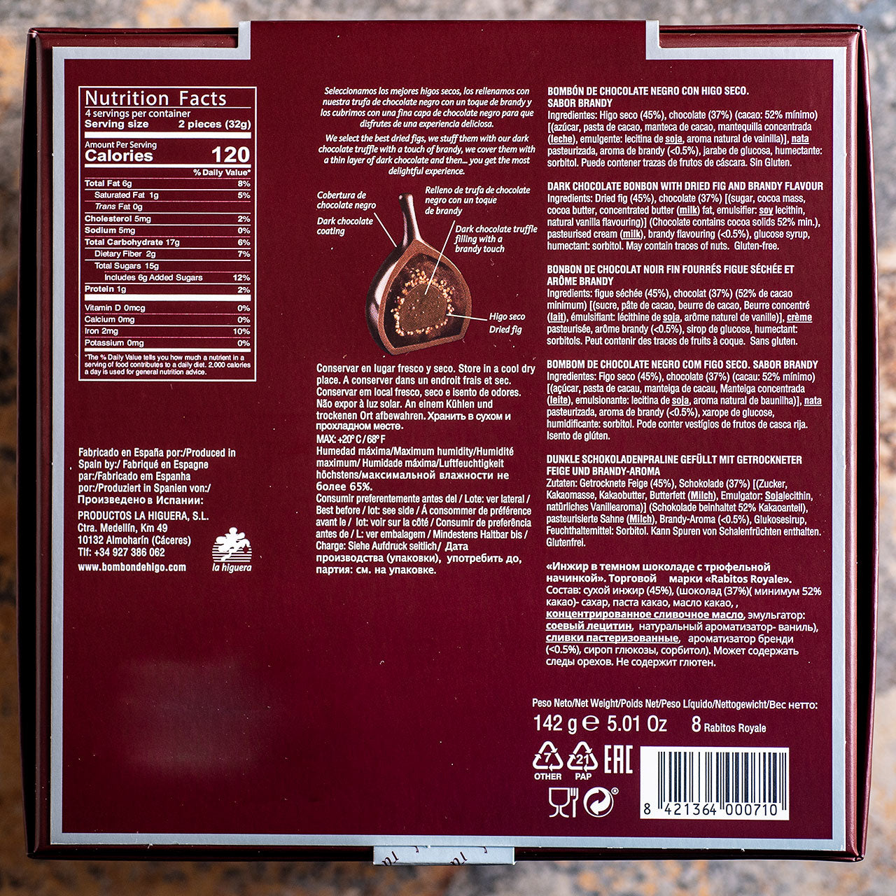 Rabitos Chocolate Stuffed Figs - 8 figs