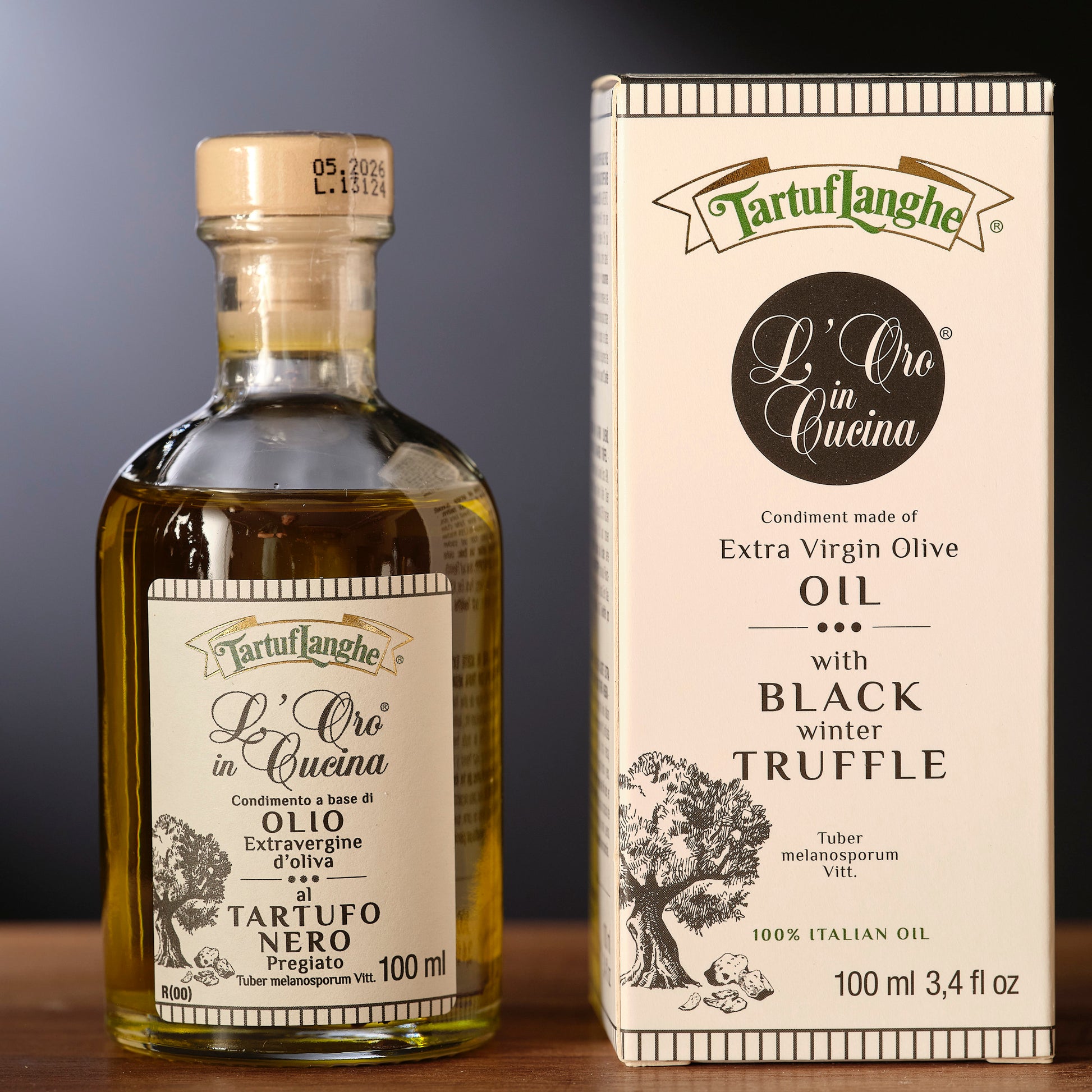 Regalis Organic Black Truffle Arbequina Olive Oil bottle