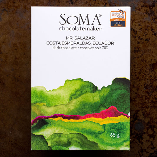 SOMA Mr Salazar Costa Esmeraldas Ecuador 70-Percent Dark Chocolate Bar