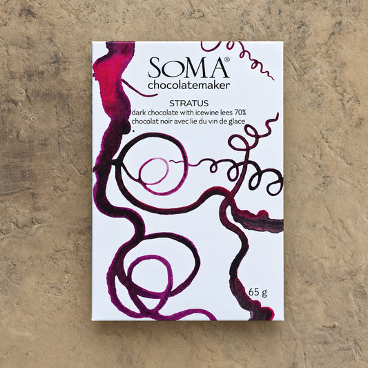 SOMA Chocolatemaker Stratus 70% Dark Chocolate with Icewine Lees Bar