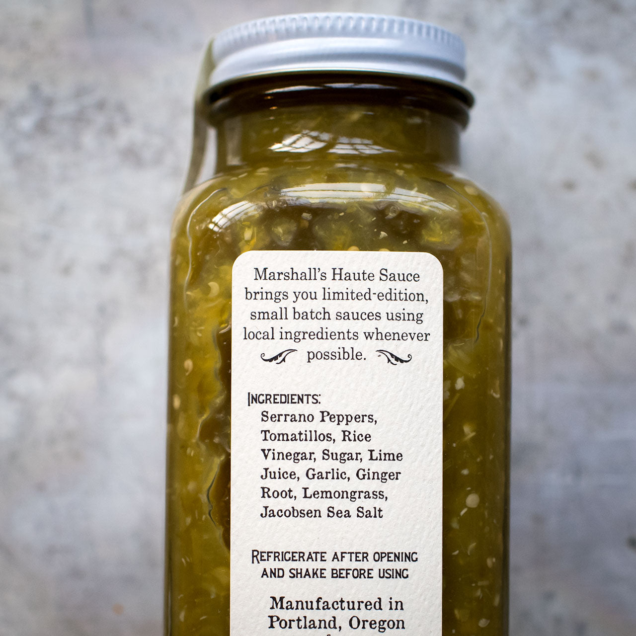 Marshalls Serrano Ginger Lemongrass Haute Sauce
