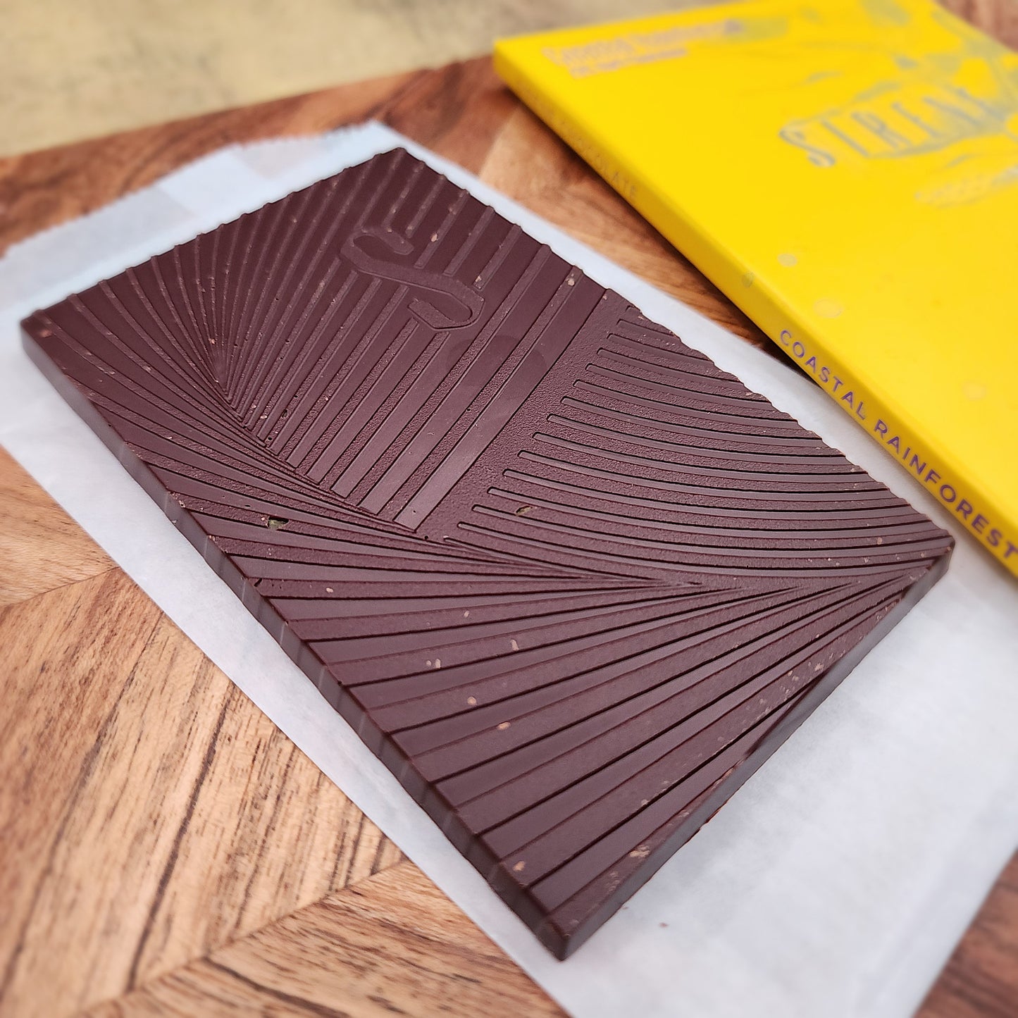 Sirene Coastal Rainforest 73% Dark Chocolate Bar with Kelp and Currants