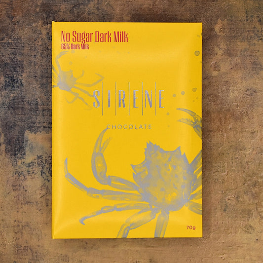 Sirene No Sugar 65% Dark Milk Chocolate Bar