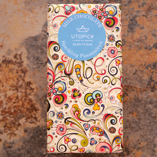 Utopick Sparkling Passionfruit Chocolate Bar 58-Percent Dark Milk
