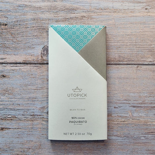 Utopick 90% Paquibato Phillippines Dark Chocolate Bar