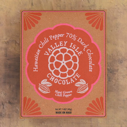 Valley Isle 70% Dark Chocolate Bar with Hawaiian Chili Pepper