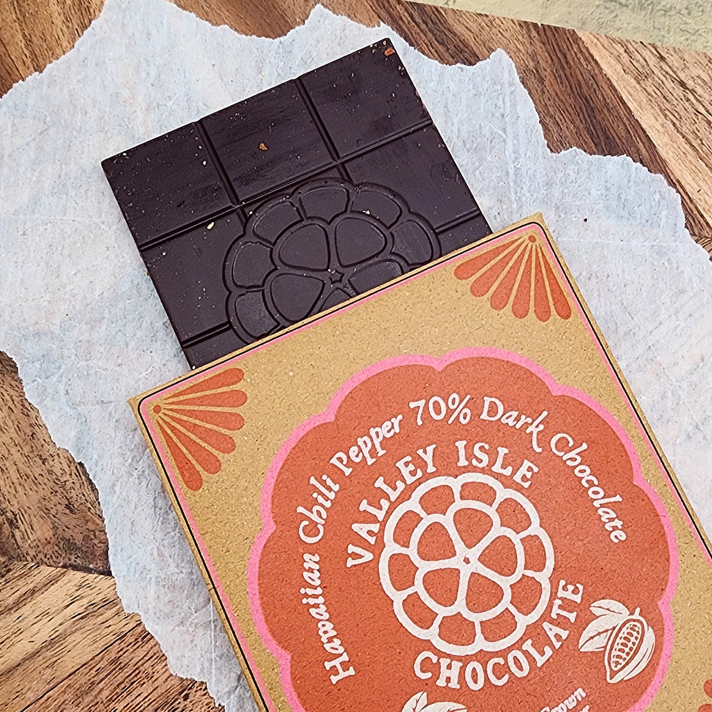 Valley Isle 70% Dark Chocolate Bar with Hawaiian Chili Pepper