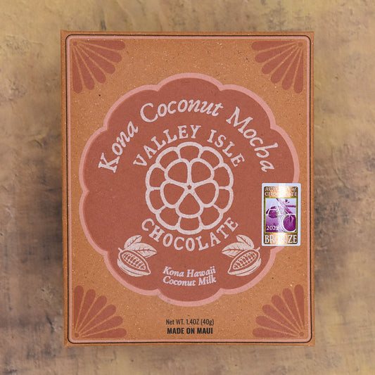 Valley Isle Kona Coconut Mocha Chocolate Bar with Maui Oma Coffee