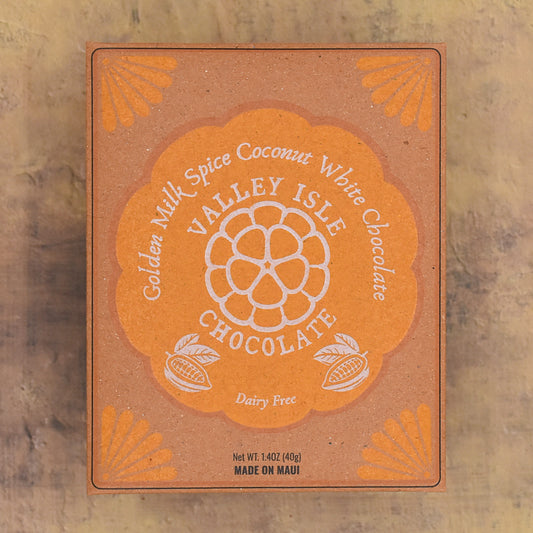 Valley Isle Golden Coconut Milk White Chocolate Bar with Spices