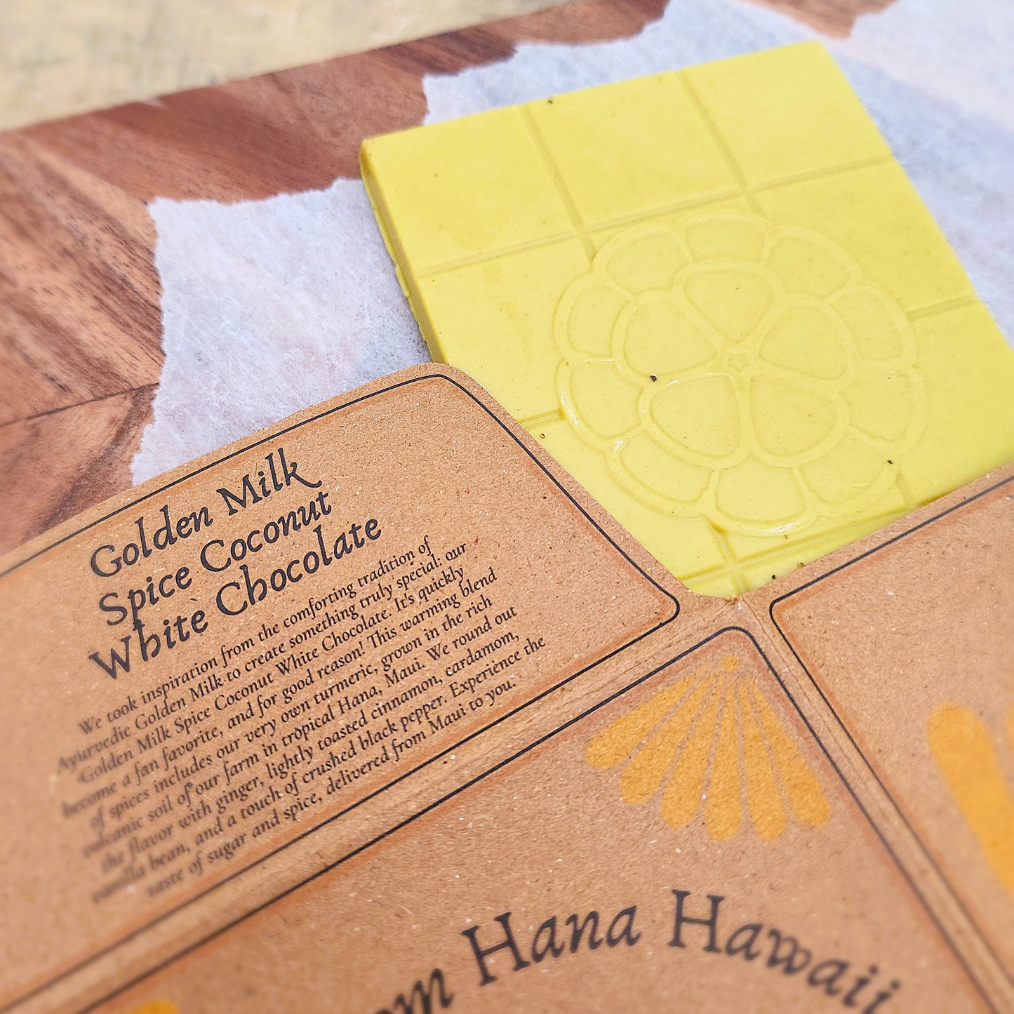Valley Isle Golden Coconut Milk White Chocolate Bar with Spices
