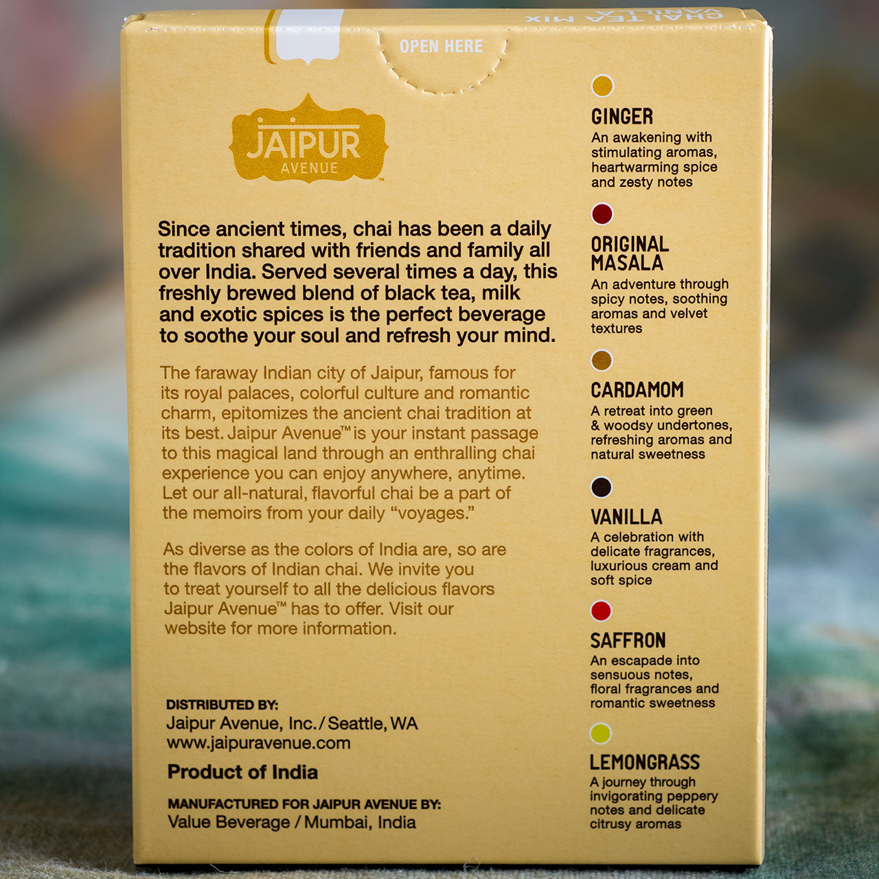 Jaipur Avenue Vanilla Chai Tea