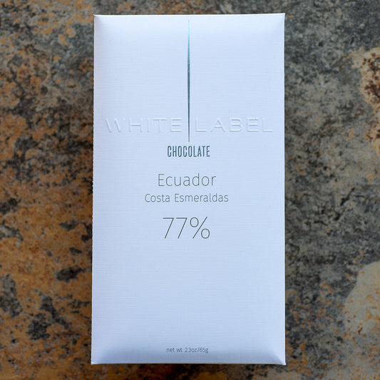 White Label 77-Percent Ecuador Costa Esmeraldas Dark Chocolate Bar