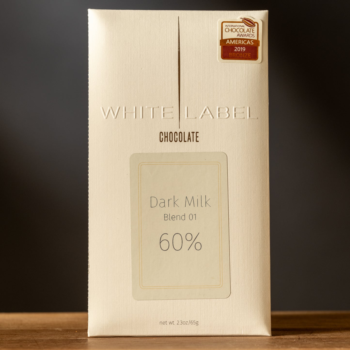White Label-60% Dark Milk-Chocolate Bar-Front
