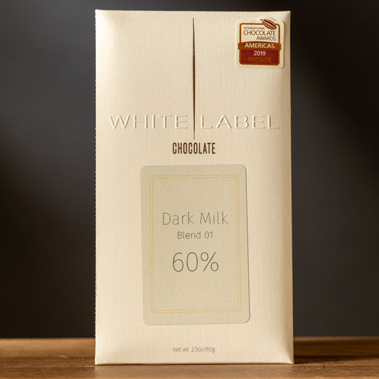 White Label-60% Dark Milk-Chocolate Bar-Front