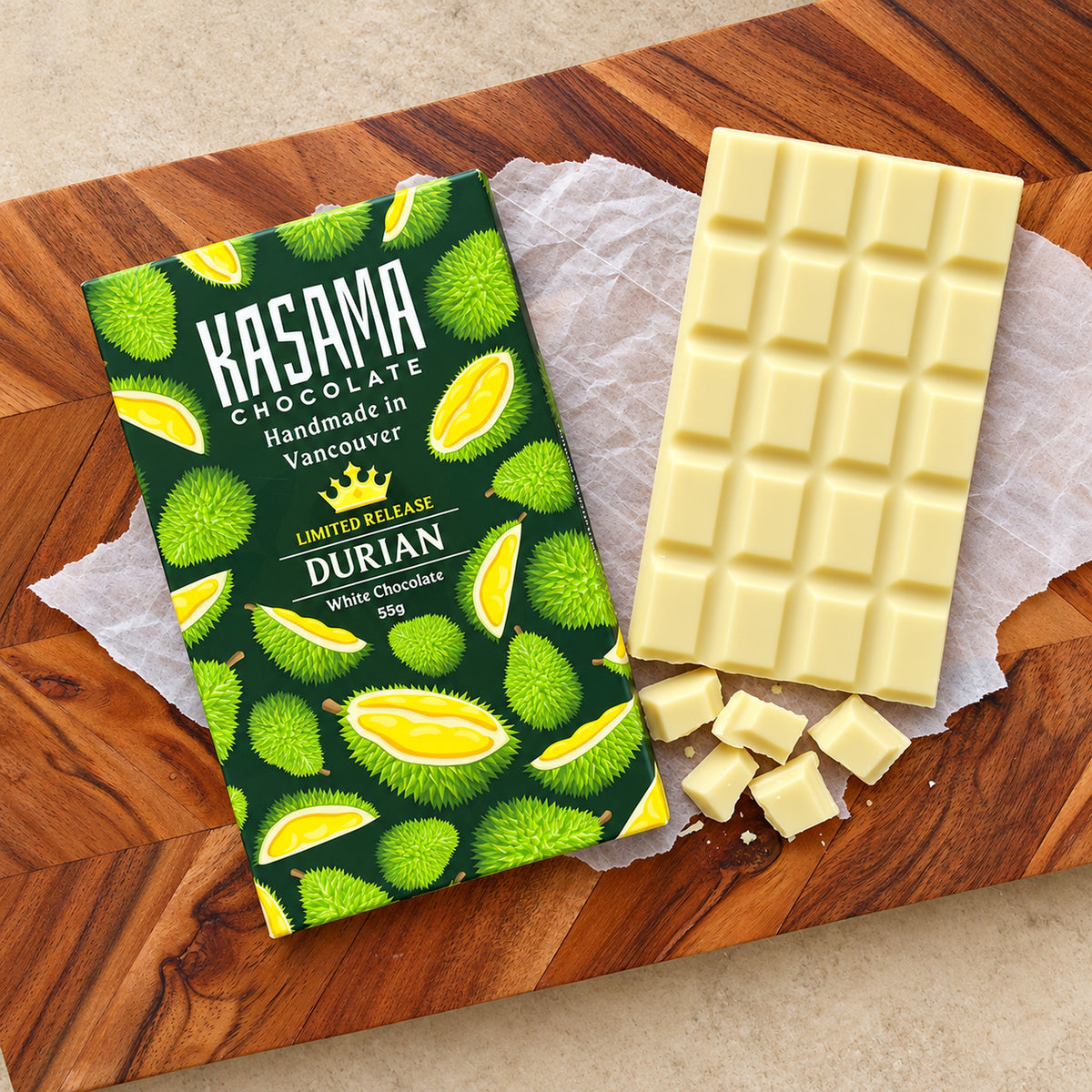 Kasama Durian White Chocolate Bar