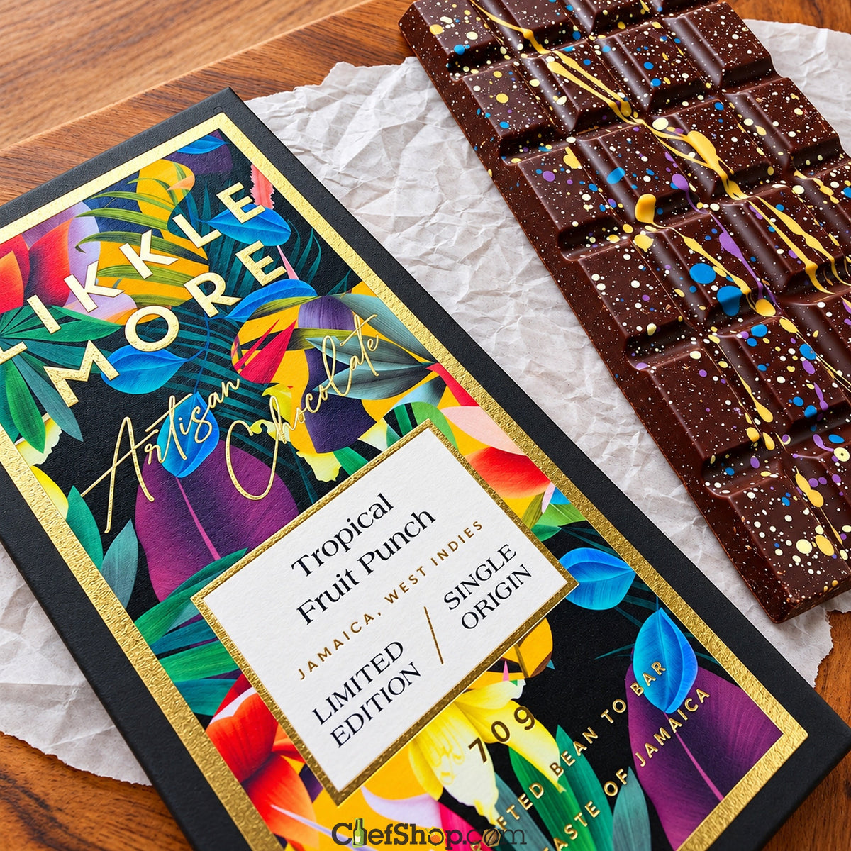 Likkle More Tropical Fruit Punch 65% Dark Chocolate Bar