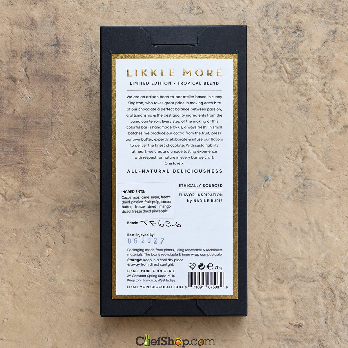 Likkle More Tropical Fruit Punch 65% Dark Chocolate Bar