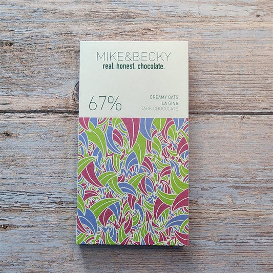 MIKE & BECKY Organic 67-Percent Creamy Oats Dark Chocolate Bar