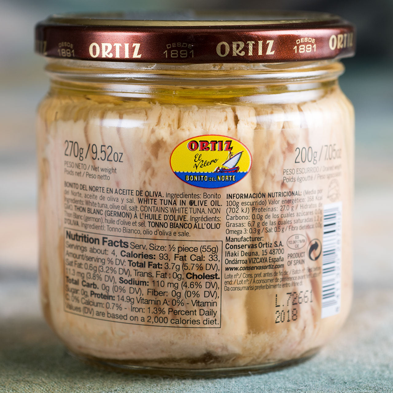 Ortiz Bonito del Norte Reserva Tuna jar