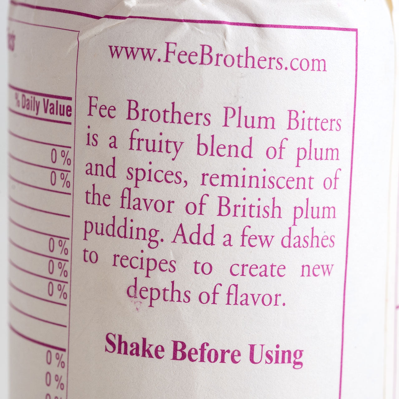 Fee Brothers Plum Bitters