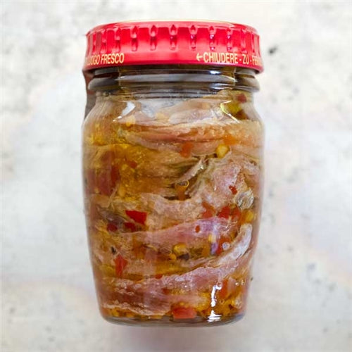 Scalia Anchovy Fillets in Olive Oil with Chile