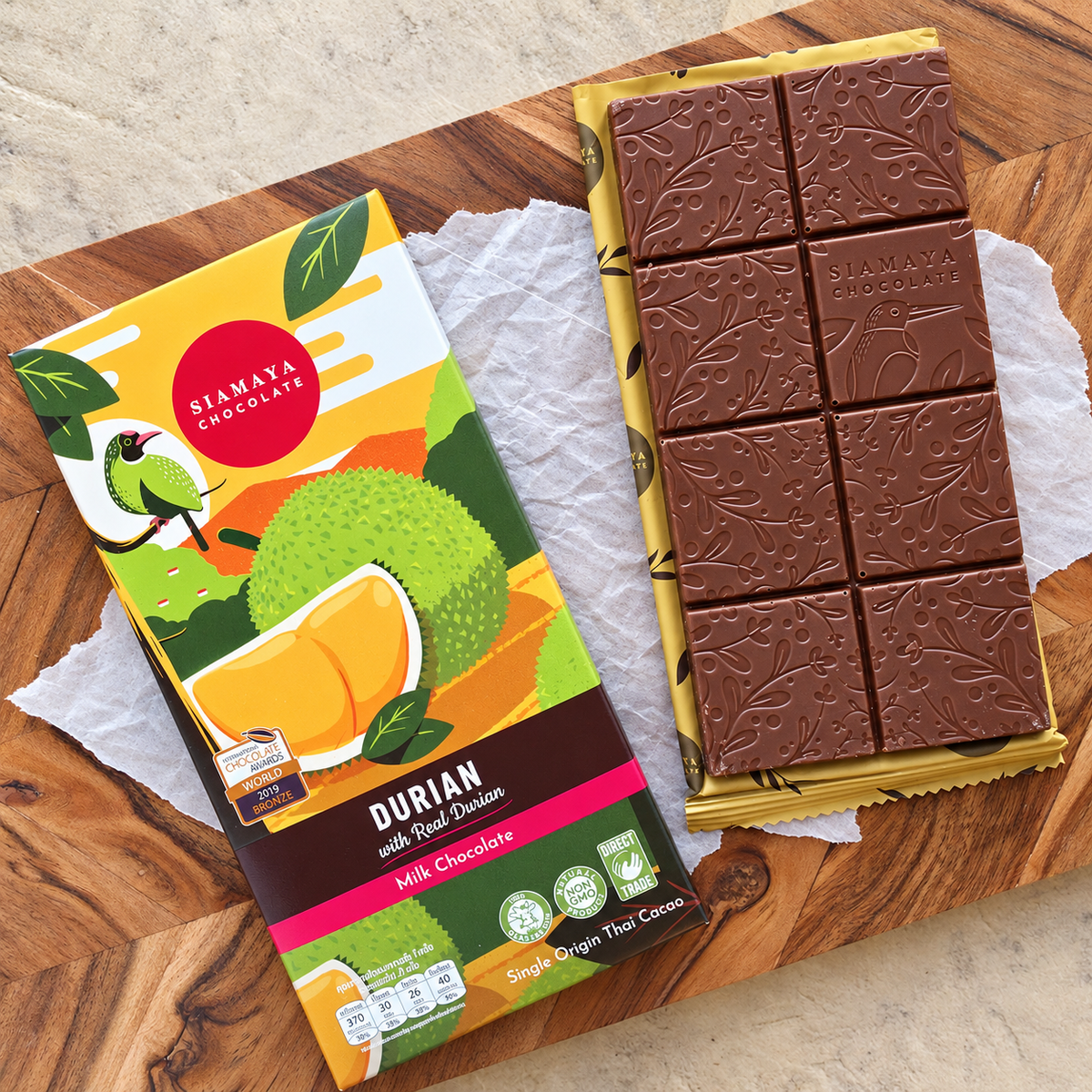 Siamaya Durian Milk Chocolate Bar
