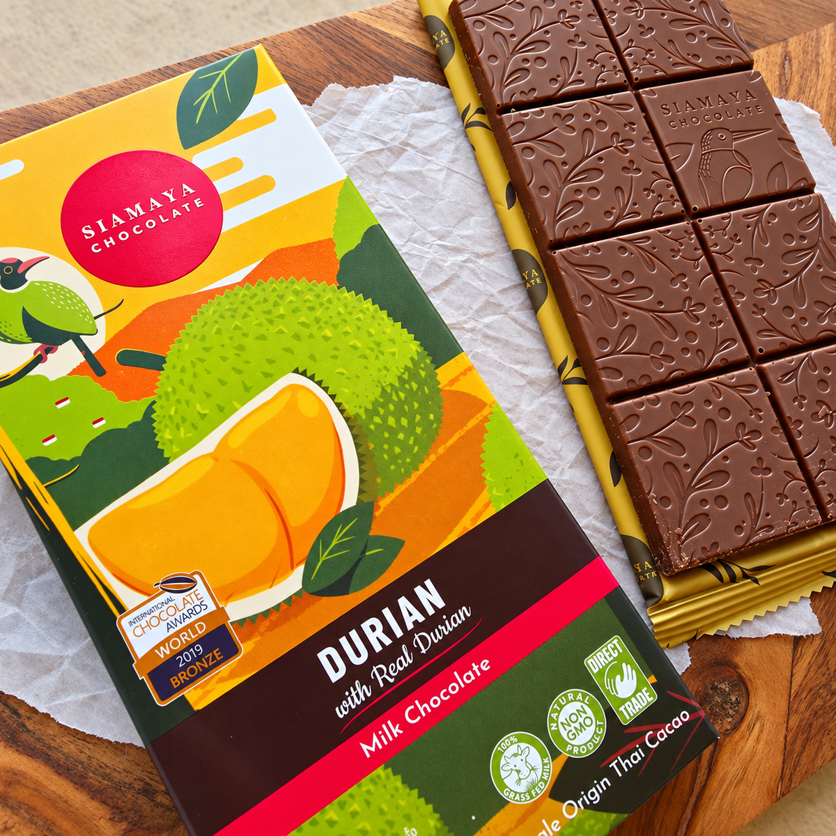 Siamaya Durian Milk Chocolate Bar
