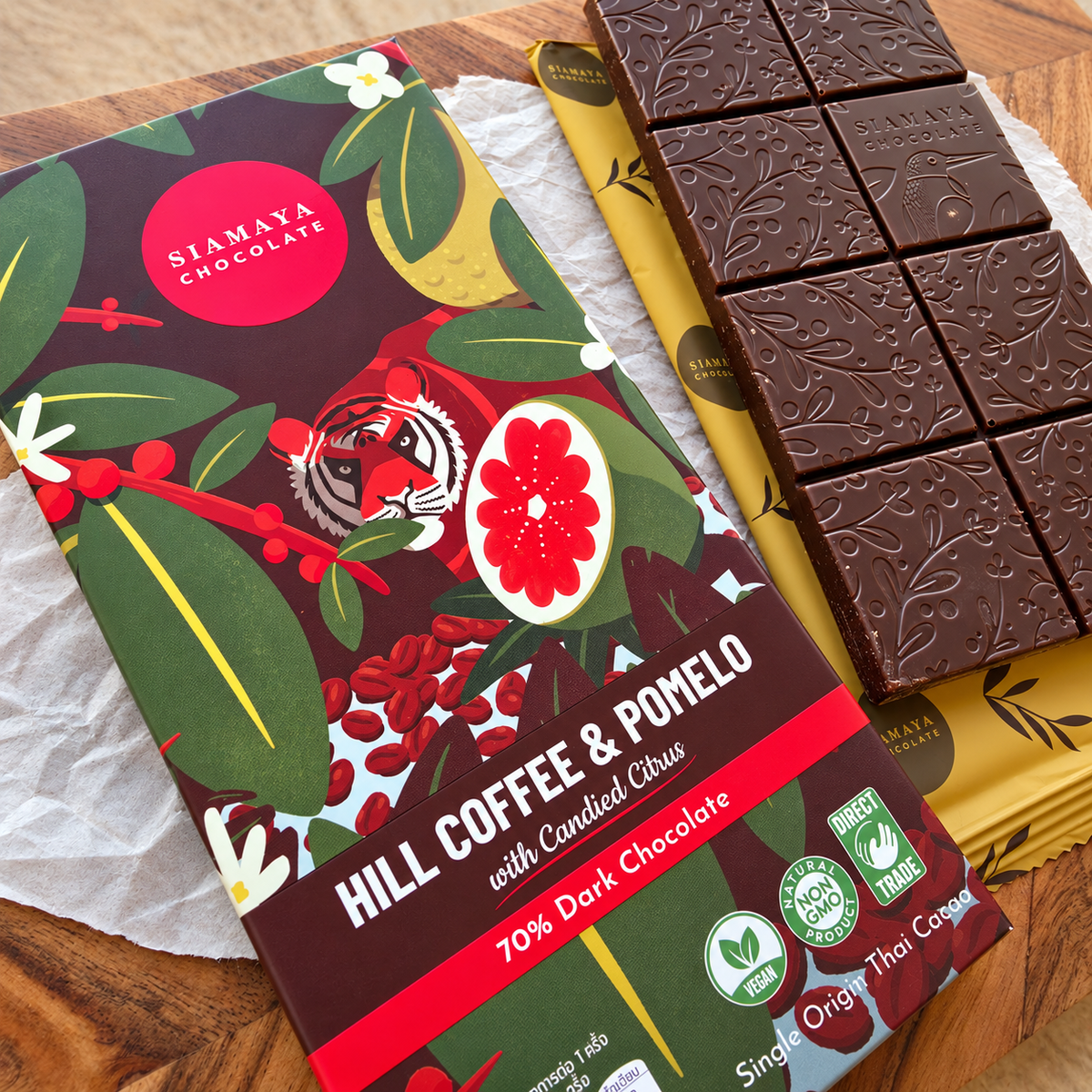 Siamaya Hill Coffee & Pomelo 70% Dark Chocolate Bar